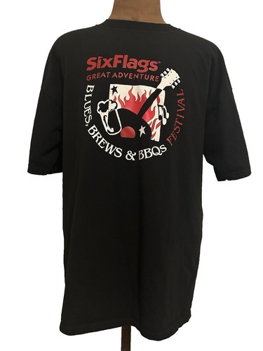 VTG Raging Bull Roller Coaster T-shirt Six Flags Great America