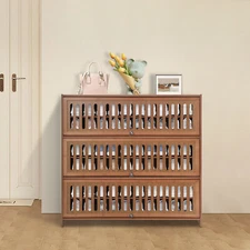 7-tier Shoe Cabinet Modern Shoe Cabinet With Flip-up Doors For Entryway Bedrooom