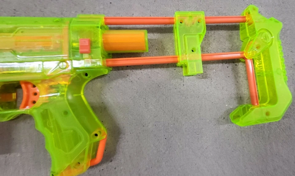 Pistola de dardos Nerf Recon CS-6 verde sónico bláster neón transparente - funciona Foto 4 de 4