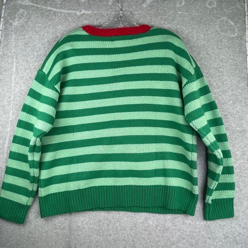 33 Degrees Holiday Weihnachtspullover, Damen Gr. Medium, Schneemann, gestreift - Bild 2 von 8