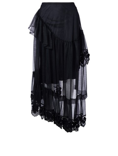 Moncler Genius 4 Moncler Simone Rocha Black Tulle Skirt - Size Small