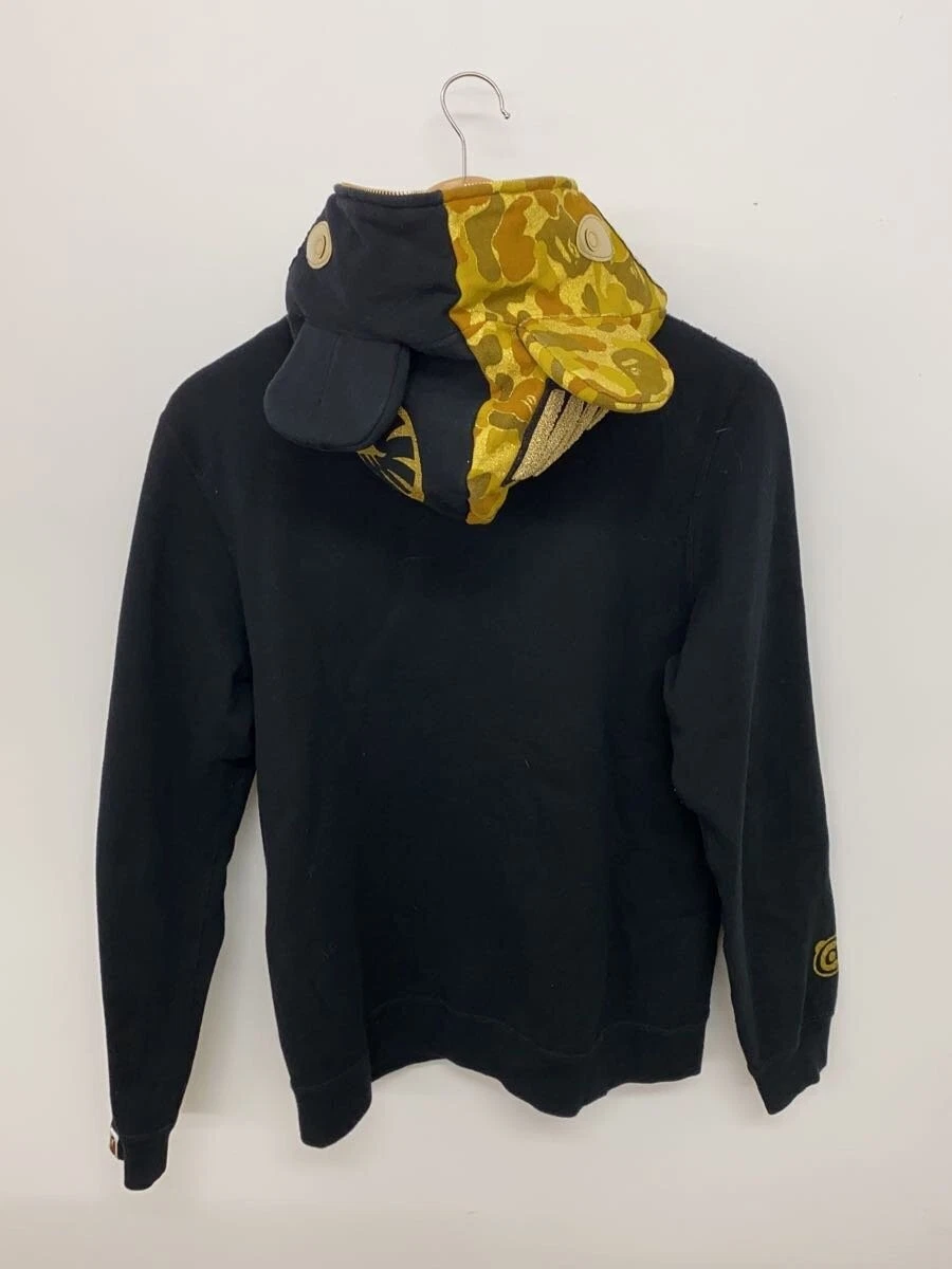 A BATHING APE (BAPE) Felpa con cappuccio e zip intera BAPE A BATHING APE Shark Bear nera taglia S #ED AZA