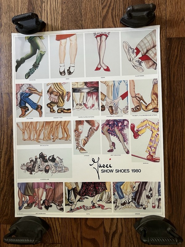 ORIGINAL 1980 GACCI SHOW SHOES POSTER 20" X 16" - excellent condition 