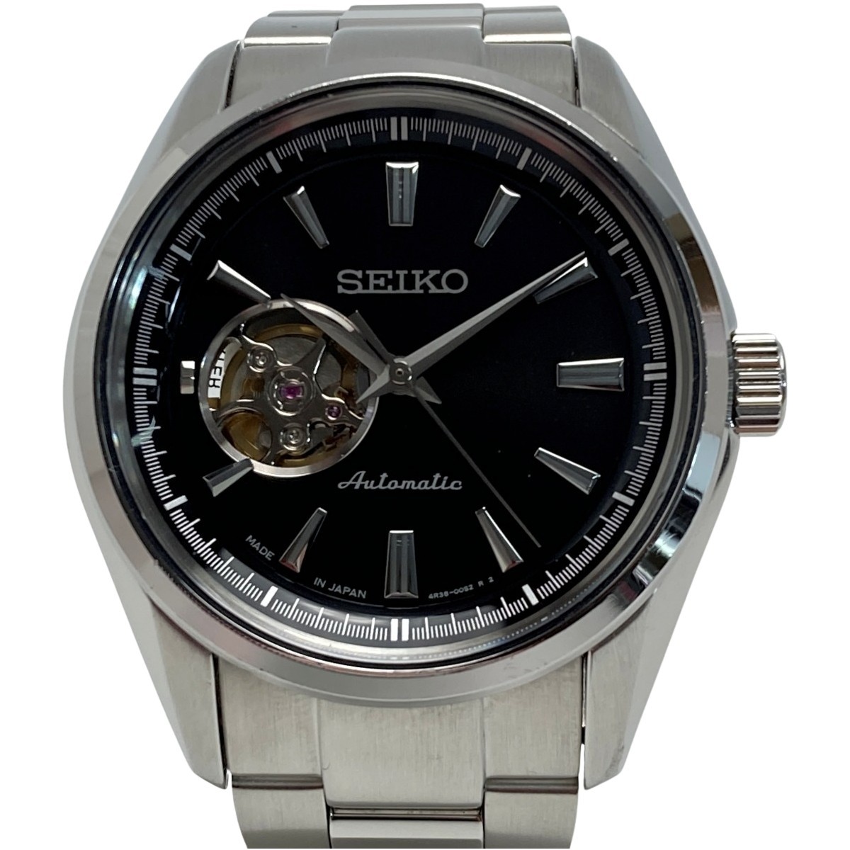 Seiko Presage SARY053 Black Open Heart Automatic Men's Watch Pre-Owned