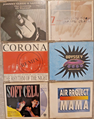 CD MAXI-SINGLE (6)  --  Soft Cell, Odyssey, Corona, Air Project, Johnny Clegg...