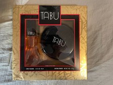 TABU Gift Set - Original Vintage 1.5 oz Spray Cologne 4 oz Dusting Powder