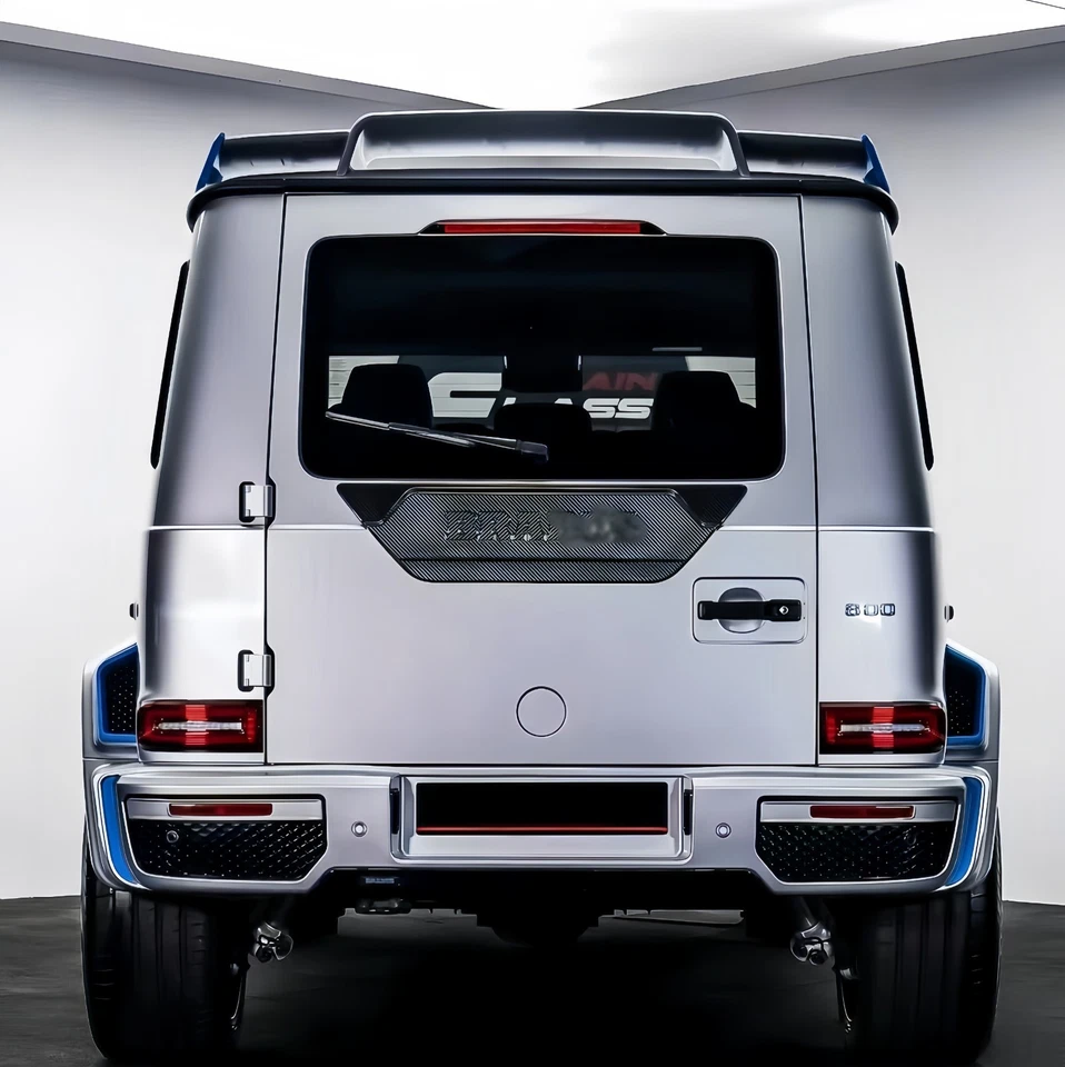 Cubierta de moldura de puerta trasera de fibra de carbono para Mercedes Benz Clase G W464 W463 G63 AMG Foto 3 de 4