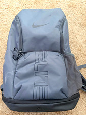 Nike Elite Large 32L Gray Polyester Backpack 2 Pockets Zip Padded Straps