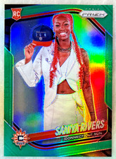 Saniya Rivers RC 2025 Panini Prizm WNBA Image Variation Green Prizm Rookie-#150