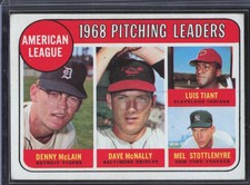1969 Topps #9 American League 1968 Pitching Leaders