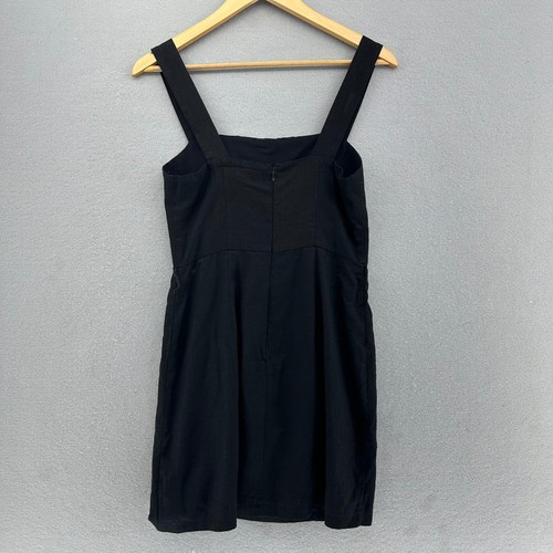Y2K Madeline & Monroe Mini Dress Button Front Black Women Small Simple Cute - Picture 3 of 9