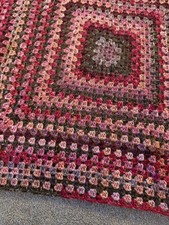 Coperta all'uncinetto fatta a mano lettino, carrozzina, seggiolino auto, coperta ad uncinetto, tonalità rosa bambino