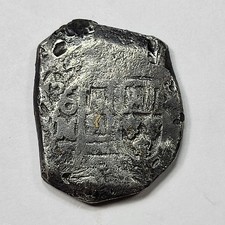 1731 DATED Cob 8 Reales Mexico Mo Shipwreck Salvage (Unknown) Assayer F *T168
