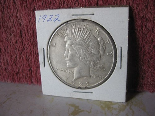 1922 P SILVER PEACE DOLLAR  AU