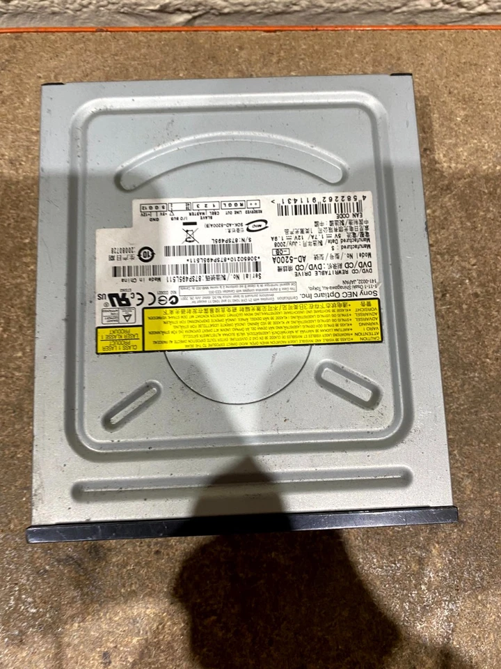Sony NEC Optiarc AD-5200A DVD/CD Rewritable Optical Drive Black Silver 2x-Layer - Image 2 of 4