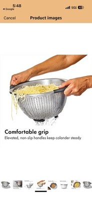 OXO Good Grips Stainless Steel Colander, 5 qt. Capacity