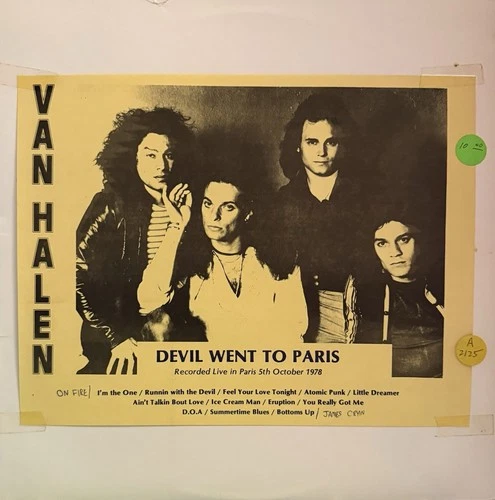 Lot Of 2 Van Halen Vinyl Rare LP: Devil Went To Paris 1979 & Donnington 1984