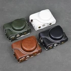 PU Leather Camera Bag / Half Case Shell With Strap for PowerShot SX740 SX730