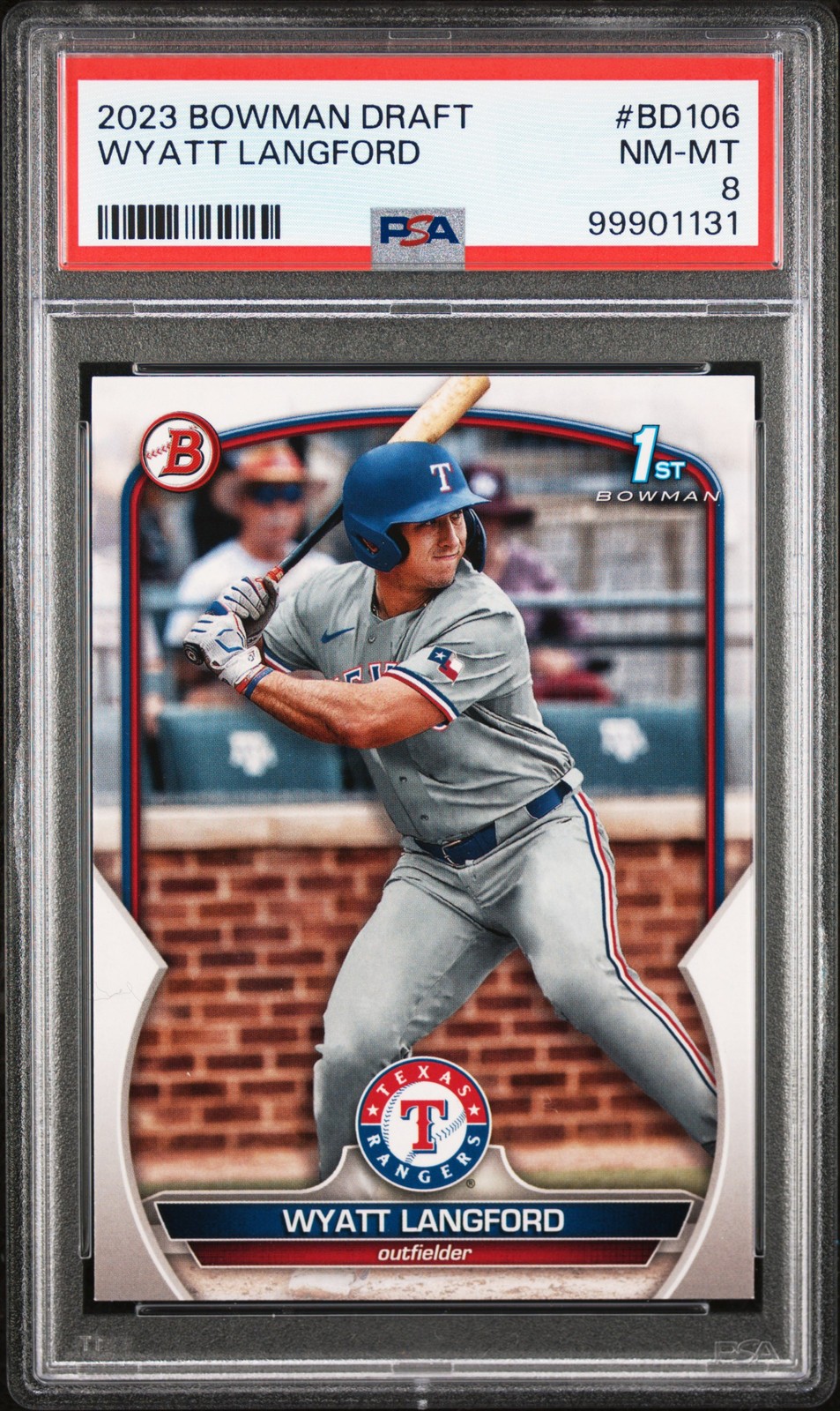 2023 Bowman Draft #BD106 Wyatt Langford PSA 8