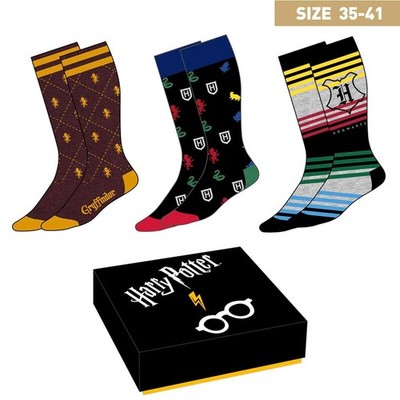 Harry Potter Geschenkset 3 Paar Damen Socken Größe 35/41 Sau