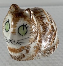 Philip Laureston Orange Tabby Cat Figurine Green Eyes Art Pottery England 2”