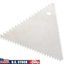 3-Sided Cake Decorating Comb Aluminum Tool Frosting Textures Patterns Baking New
