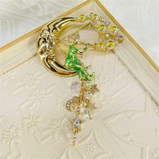 Vintage Art Nouveau Brooch Style Fairy Beauty Shawl Pin Pendant Jewelry Unique