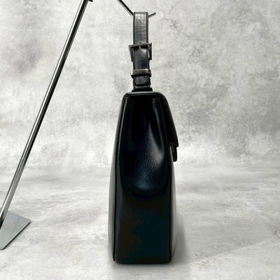 Prada Vintage Leather Handbag Black Y2K 2000s Archive Authentic