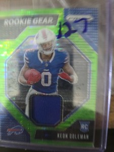 2024 Panini Prizm - Rookie Gear Keon Coleman #RG-KCN Neon Green Pulsar Prizm...