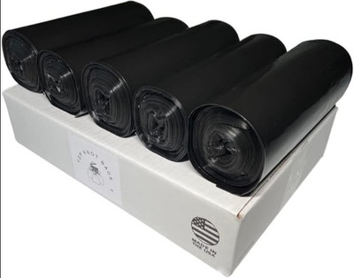 New 45 Gallon Trash Bags 40x46''   1.5 Mil Heavy Duty Black, 100 Count