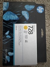 Genuine HP 728 Yellow 130ml DesignJet Ink Cartridge F9J65A - Sealed 2026 Exp