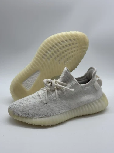 Adidas Yeezy Boost 350 V2 Low Cream Triple White CP9366 da uomo taglia 7 5 indossate 1 volta