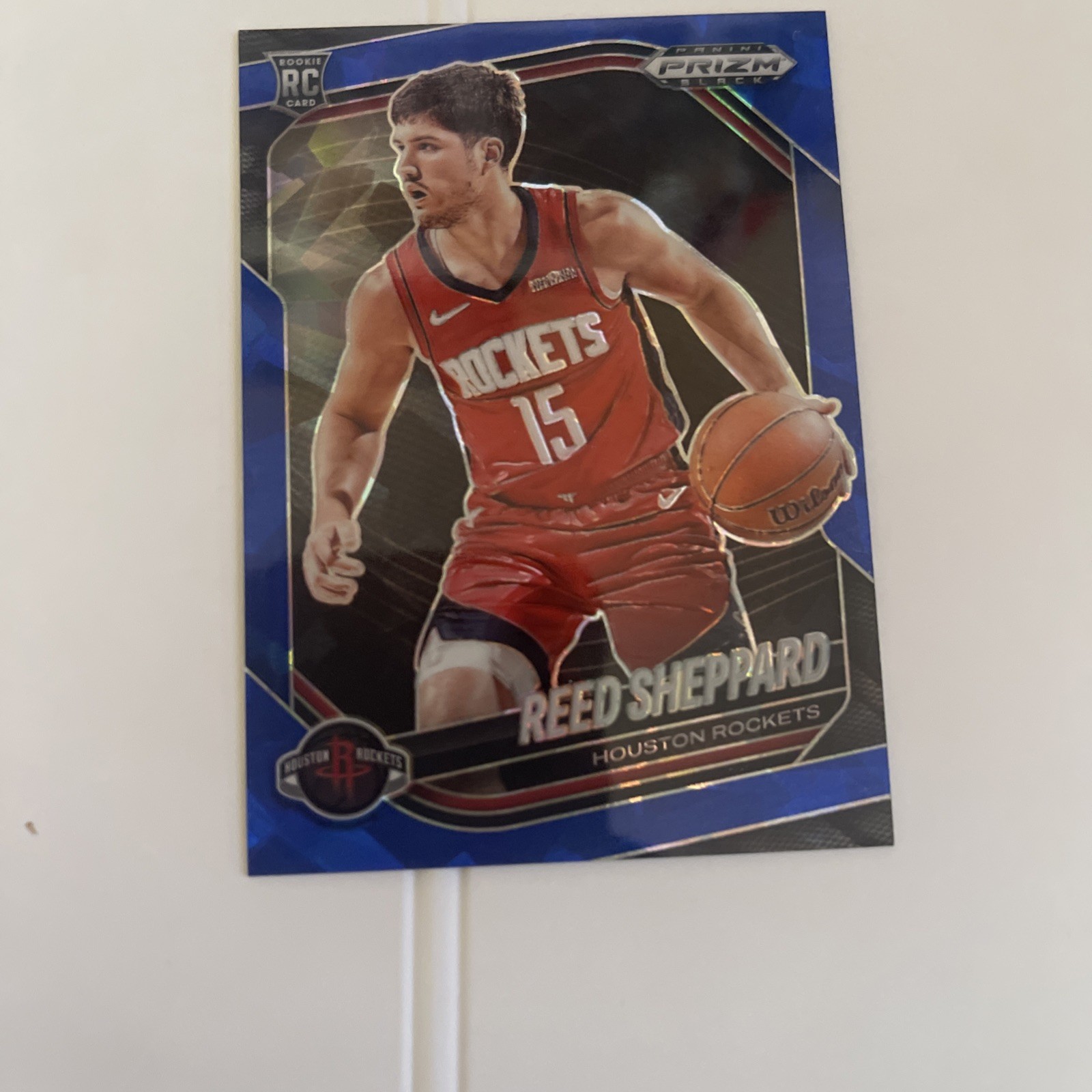 Reed Sheppard 2024-25 Panini Prizm Black Blue Ice Rookie /125 #145
