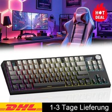 Mechanische RGB Mechanische Gaming-Tastatur mit Kabel, 2.4G,QWERTY,für Laptop-PC