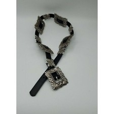 Brighton Black Small Medallion CONCHO Belt Cowgirl Southwest Old West