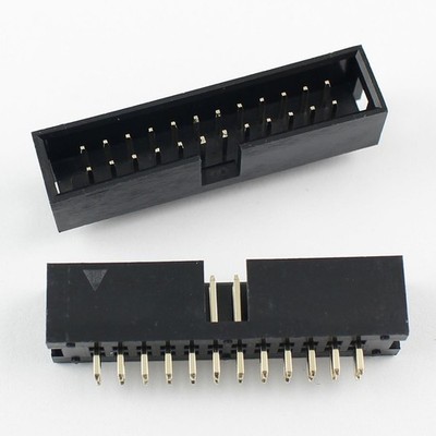 5Pcs 2.54mm 2x12 Pin 24 Pin Straight Male Shrouded Box Header PCB IDC Connector