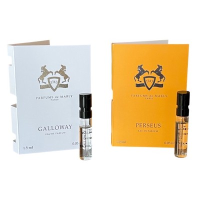 Lot of 2 Parfums de Marly Samples Galloway & Perseus 1.5ml Official Carded New