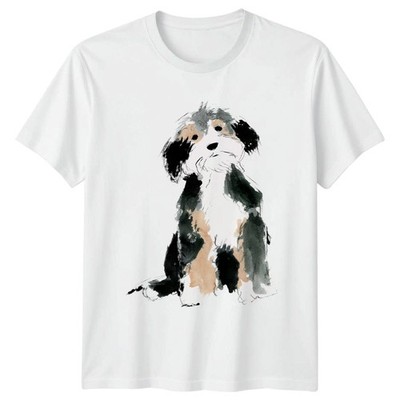 Aquarell Bernedoodle Hund T-Shirt Doodle Hund Hunde Geburtstag Geschenk für Sie und Ihn