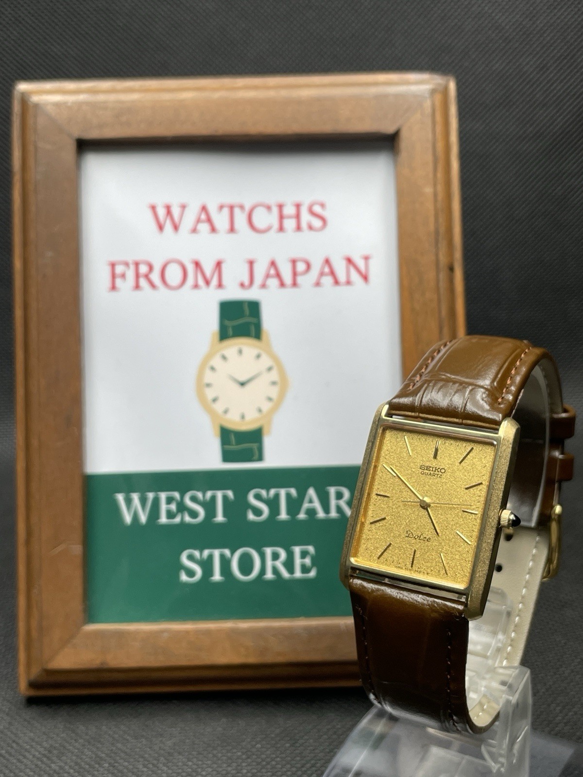 6030-5510 Mint] Gold Dolce Men's Watch JAPAN SEIKO Gold [Near Vintage Quartz - vintagewatches.pk