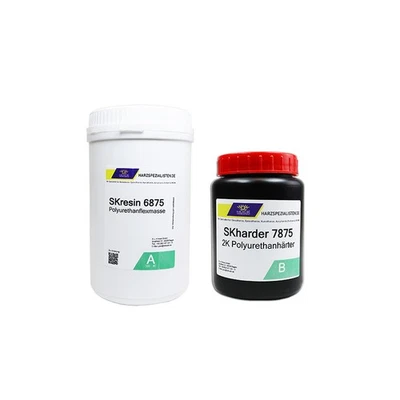 SET: Flexmasse 1,4 kg Polyurethan Vergussharz Gießharz Shore A75 (32,11 EUR/kg) - Bild 1 von 4