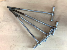 Lot of 4x LUDWIG 50s 60s Vtg Bass Drum 6-1/8" TENSION T-ROD Parts Chrome Faucet