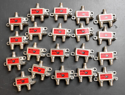 Lot of 20 SV-2G Coaxial Splitter 5/1000MHz -3.5dB SVI Digital 1:2 2-Way
