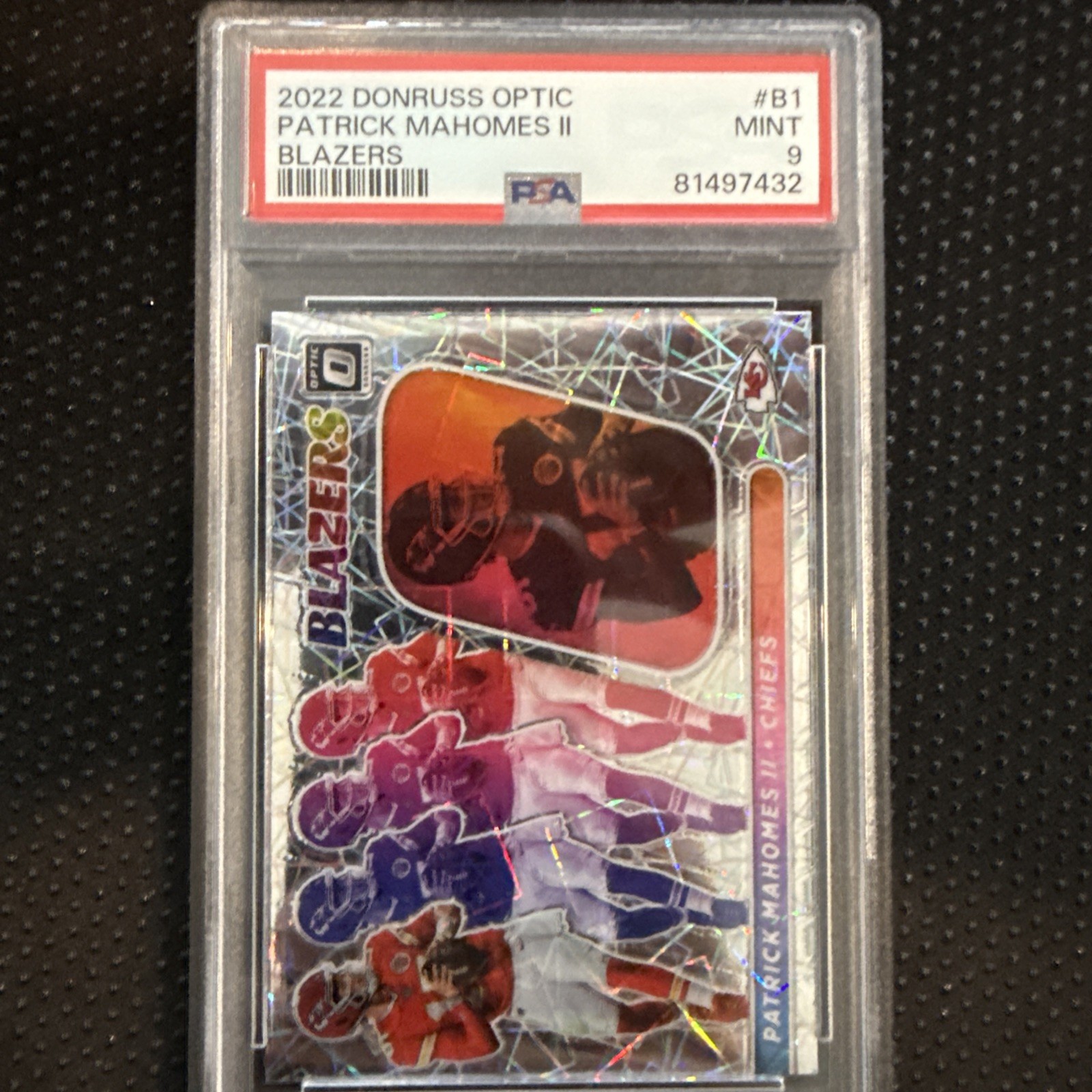 🔥 Patrick Mahomes SSP RARE 2022 Panini Donruss Optic - Blazers II PSA GEM 9