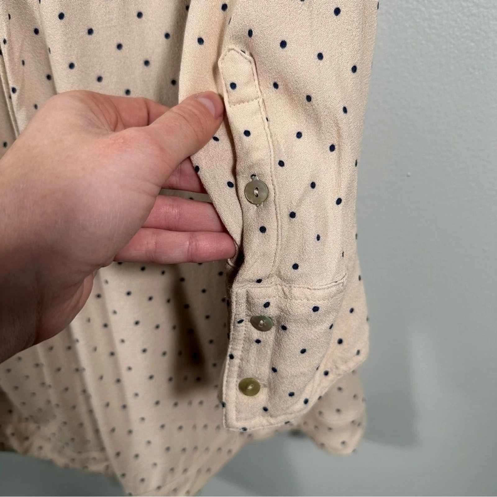 Free People Blush This Town abito buttondown San Valentino a pois taglia media