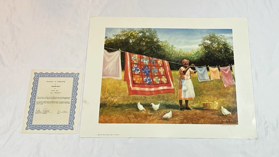 Country Quilt Arthello Beck Jr 签名限量版 453/1000 带真品证明 — 第 4/4 张图片