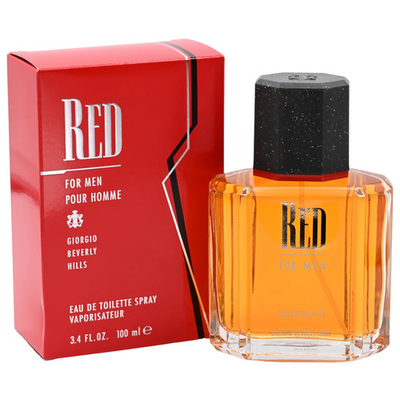 #ad RED by Giorgio Beverly Hills 3.3 3.4 oz EDT For Men New in BOX $17.50
