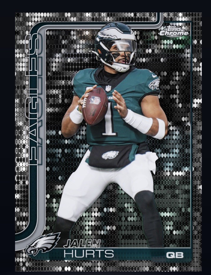 2025 Topps NFL Chrome - Pulsar Refractor Base-JALEN HURTS (TOPPS NFL DigitalCard