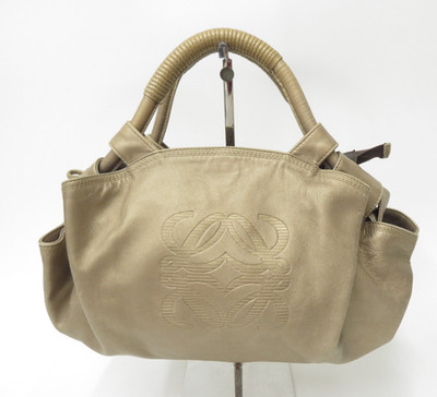Authentic LOEWE Anagram Nappa Aire Leather Hand Bag S#50153