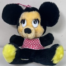 Vtg Disney Minnie Mouse Plush Doll Stuffed Toy Walt Disney Korea eye wear