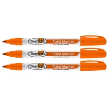 Thornton's Art Supply Oil-Based Paint Marker, Fine Point, Orange Ink, 3 Count